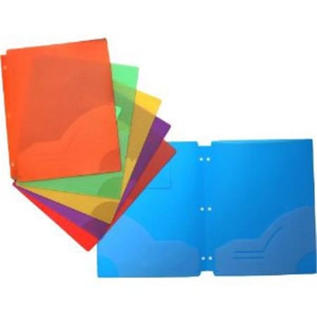 Filexec Filexec Two Pocket Folder; 3-Hole Punched; Assorted Colors; Pack 12 711888501205